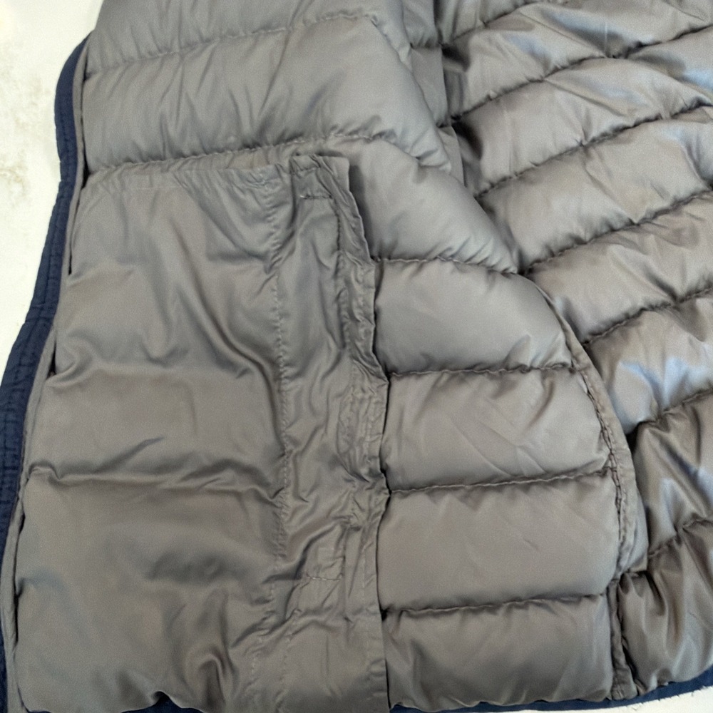 Hollister Duck Down Puffer Jacket XLarge Blue Full Zip - One Section Damage - Picture 9 of 12
